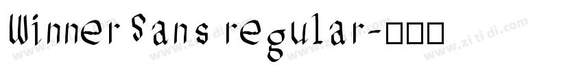 WinnerSans regular字体转换